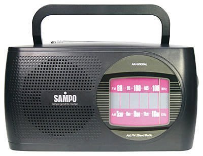 { 現貨公司保固 } SAMPO 聲寶 AK-W906AL (AM/FM) 手提式收音機" 可插電和電池{贈變壓器}