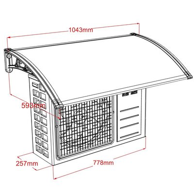 批發鋁合金空調罩電表箱雨棚主機防雨戶外保護蓋外機室外小雨篷