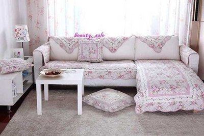繡花粉玫瑰   絎縫拼布  沙發墊   坐墊   飄窗墊   瑜珈墊 90x150 cm