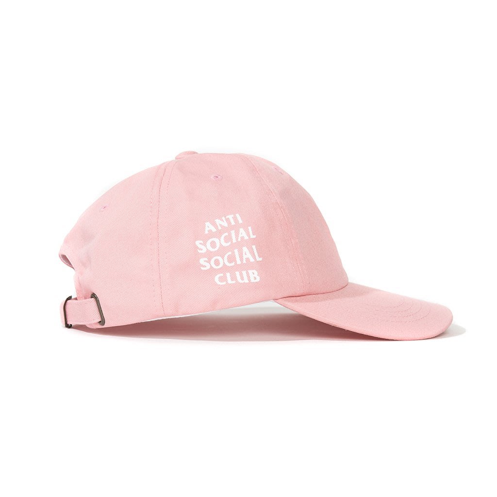 現貨Anti Social Club Weird cap Pink ASSC 老帽粉紅白字女生