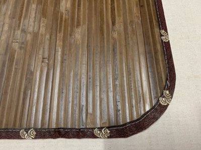 【鹿港竹蓆】11mm 碳青 (碳化 大青) 竹蓆 6呎×6呎(加大雙人) 100%台灣製造 束帶款 硬床適用