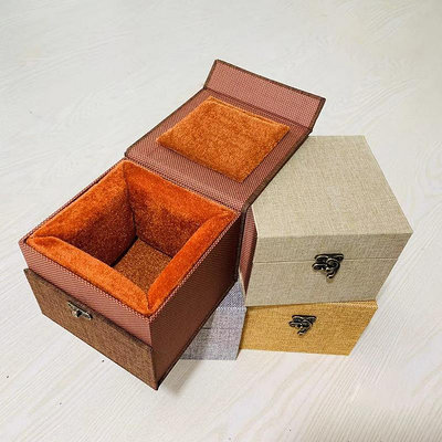 紫砂壺工藝禮品錦盒  玻璃  瓷器 玉器 麻布錦盒 建盞包裝盒