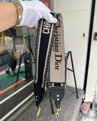 典精品名店 Christian Dior 迪奧 真品 帆布 Strap 背帶 82.5cm (不含釦頭）現貨