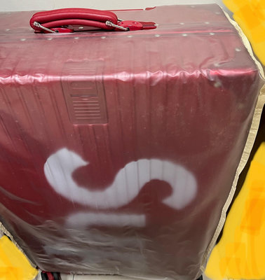 收藏二手商品 拖運箱 行李箱 防塵罩 29吋 新復古 鋁框 拉桿 萬向輪 旅行箱 紅色 可面交