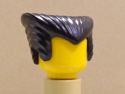 【LEGO樂高】Studios影城頭髮: 黑色吸血鬼V型髮型 Vampire