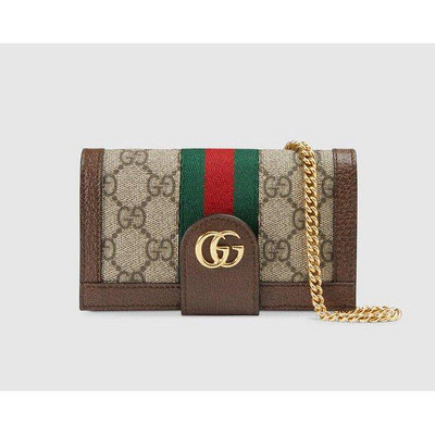 Gucci 古馳 Ophidia系列GG金鏈iPhone 7/8手機包 523163 96IWG 8745