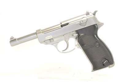 JHS（（金和勝 生存遊戲專賣））銀色 WE  盒裝版 P38 瓦斯手槍 4720
