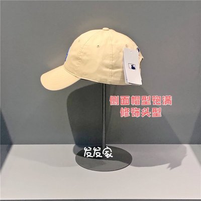 帽子爆款！韓國MLB專柜正品大標軟頂LA卡其藍標刺繡棒球帽子3ACP6601N