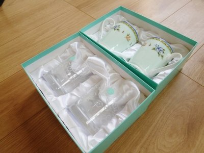 【日本古漾】151202 日本進口 Tiffany 玻璃杯組+咖啡杯組 未使用保管品