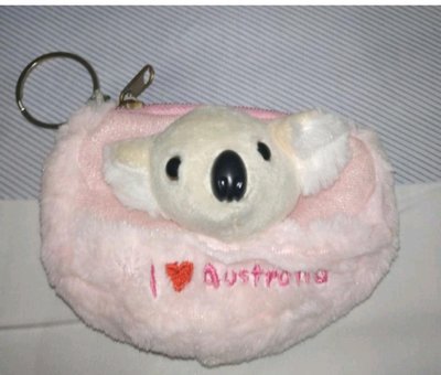 澳洲  無尾熊  袋鼠  毛毛 零錢包 澳洲無尾熊 鑰匙圈  零錢包  立體  Australia 紀念品