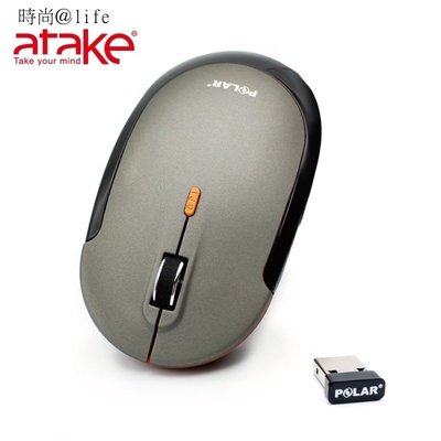 【ATake】- POLAR無線滑鼠(灰) POM-607[195141]