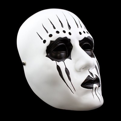 下殺-...萬圣節Slipknot Joey Mask活結樂隊裝扮白色全臉樹脂*特價優惠