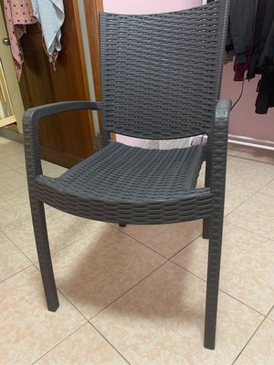 二手．IKEA 戶外手把塑膠藤編椅 緬甸製造 近全新 鶯歌桃園可面交
