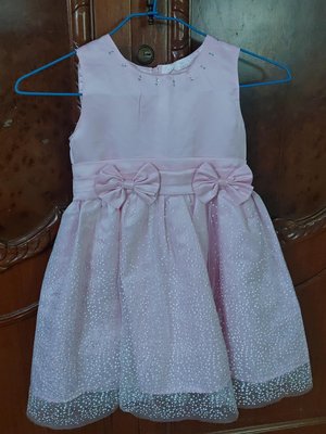 二手女童禮服洋裝 花童 粉紅色 (105公分)