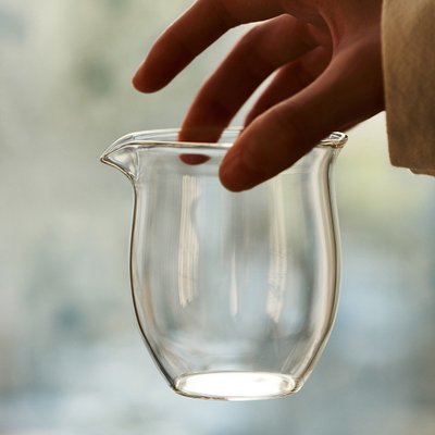 自慢堂公道杯無耳茶盅若輕高硼硅手工日式小透明高檔玻璃公杯臺灣