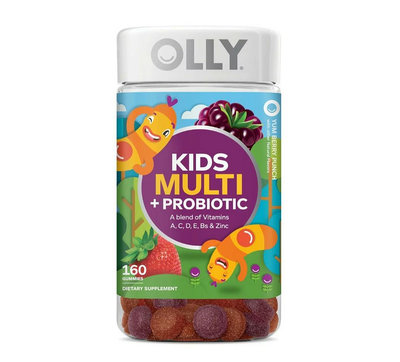 【美國原裝預購】OLLY 兒童綜合維生素 + 益生菌軟糖，莓果口味 160顆