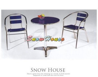 ╭☆雪之屋居家生活館☆╯AA1004-19 @特惠組合@ 藍色海岸戶外摩登休閒椅/鋁製**不含桌