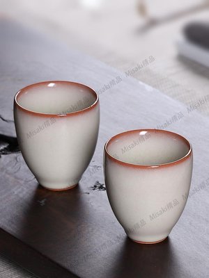 陶瓷日式單杯純手工主人杯單個功夫茶具茶杯單杯青瓷聞香杯品茗杯-Misaki精品
