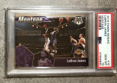 Lebron James 2019 mosaic basketball montage #10 PSA 10 籃球卡 卡