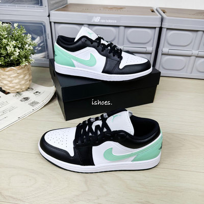 現貨 iShoes正品 Nike Air Jordan 1 男鞋 低筒 皮革 薄荷綠 復古 休閒鞋 553558-131