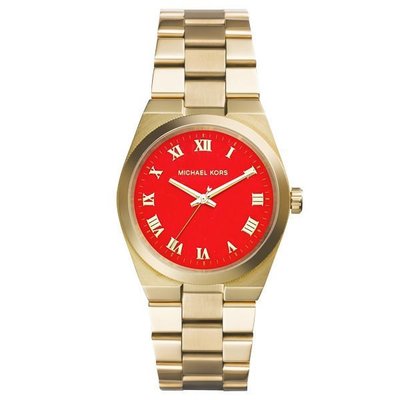 [永達利鐘錶 ] MICHAEL KORS 手錶 古典 紅X金 羅馬字腕錶 38mm MK5936