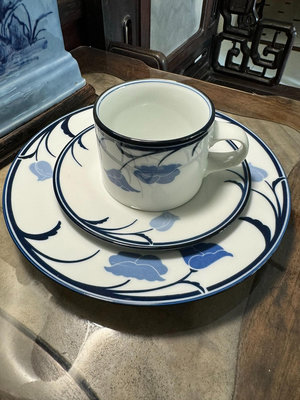 丹麥 DANSK 藍色郁金香 咖啡杯 紅茶杯 水杯