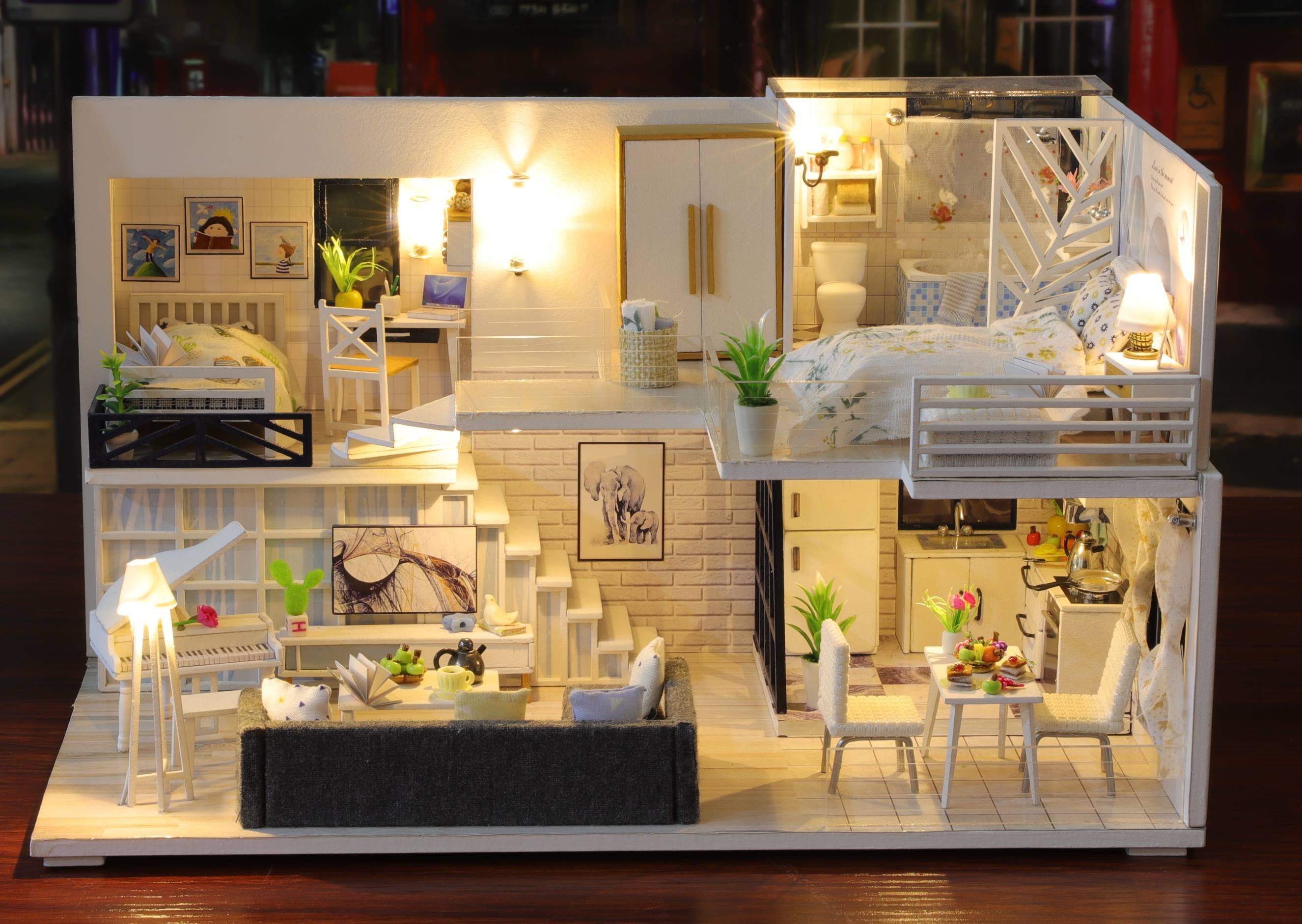 弘达DIY小屋 辛西娅的假日 木制手工拼装DIY模型小屋 娃娃屋-阿里巴巴