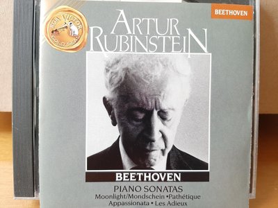 Rubinstein,Beethoven-P.s No.14,8,26,23，魯賓斯坦鋼琴，演繹貝多芬-"月光"，"悲愴"，"告別"，"熱情"4首鋼琴奏鳴曲CD