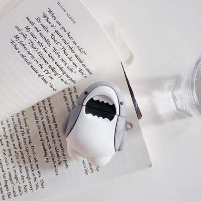 【熱賣下殺】AirPods保護套個性鯊魚Airpods pro3代蘋果   耳機套Airpods1/2保護殼軟盒
