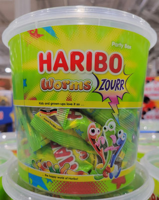 【小如的店】COSTCO好市多代購~Haribo 哈瑞寶 酸甜蟲蟲Q軟糖桶裝(每桶960g) 143456