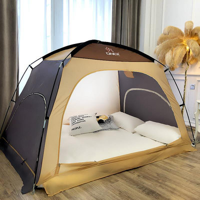 床上冬季帳篷室內超大防風保暖成人家用雙人折疊隔離帳篷升級版