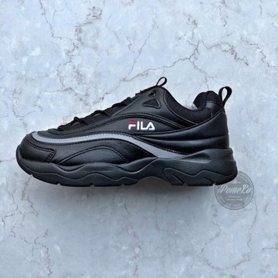 POMELO柚 FILA Folder Ray Smu 復古 厚底 增高鞋 老爹鞋 黑銀線 FS1SIA1241X