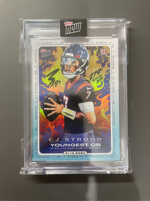 2023 Topps Now CJ Stroud RC 新人卡 藝術卡 史上最年輕四分衛贏得季後賽比賽 美式足球超級新人王 休士頓德州人四分衛