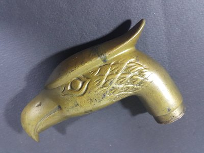 [銀九藝]  早期 銅器銅雕 老鷹柺杖頭