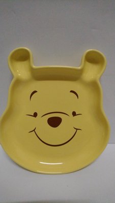 7-11小熊維尼系列-造型陶瓷餐盤-黃色大臉款