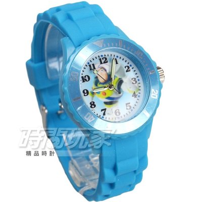 Disney 迪士尼 玩具總動員 巴斯光年 兒童手錶 橡膠 水藍 DU-3042巴斯【時間玩家】