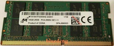 DELL 靈越 7560 3567 3568 7572 DDR4 筆電記憶體16G PC4 2666V