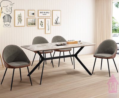 【X+Y】艾克斯居家生活館       現代餐桌椅系列-福岡 5.3尺餐桌.不含餐椅.陶瓷片+木板.摩登家具