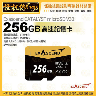 Exascend CATALYST microSD UHS-1 V30 EX256GUSDU1 256GB 高速記憶卡 公司貨