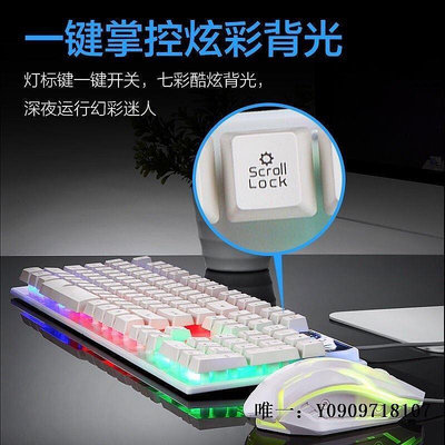 有線鍵盤機械手感鍵盤鼠標套裝游戲臺式電腦筆記本有線辦公專用打字家用鍵盤套裝