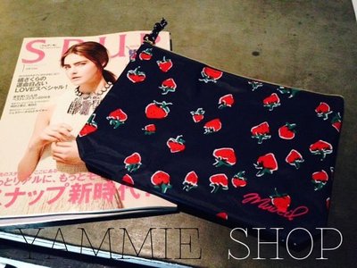 @ 日文雜誌SPUR 附錄MUVEIL 草莓 手拿包 化妝包 手機皮夾（WBH14）