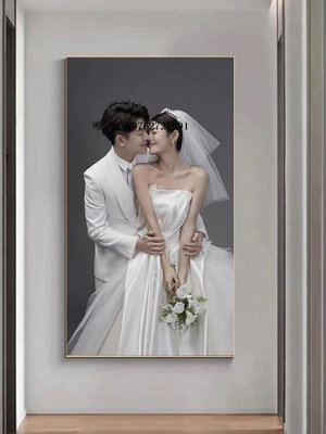 照片墻婚紗照相框全家福掛墻臥室床頭結婚大尺寸照片沖印沙發照片墻定制相框掛墻