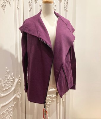 原價4480 全新正品NIKE深紫紅色厚棉不對稱顯瘦有型外套
