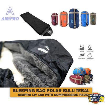 【精選好物】Aimpro 睡袋搖粒絨超厚毯子露營者戶外露營睡袋 LW180