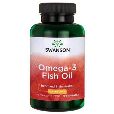 【Swanson】新款 檸檬風味 Omega-3 魚油 Fish Oil 1000mg 150顆