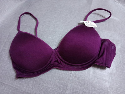 全新【唯美良品】DANEE 深紫色100%蠶絲無鋼圈內衣~C108-8050 M.