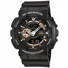 【紐約范特西】現貨 CASIO G-Shock GA-110RG-1A 手錶 黑玫瑰金 潮流錶  消光黑