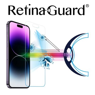 RETINAGUARD 視網盾 IPHONE 14 PRO 6.1吋 抗菌防藍光鋼化玻璃保護貼 9h 玻璃貼