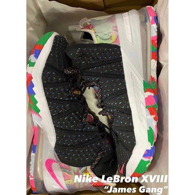 爆款Nike LeBron 18 James Gang 黑白粉 休閒鞋 籃球鞋 CQ9283-002 現貨