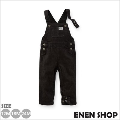 『Enen Shop』@Carters 黑色俏皮款單寧吊帶褲 #224A626｜12M/18M